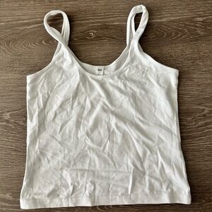 BP. Womens Sleeveless Solid Jersey Knit Double Scoop Cropped Tank Top